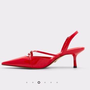 ALDO Marietta Slingback Kitten Heels - Red